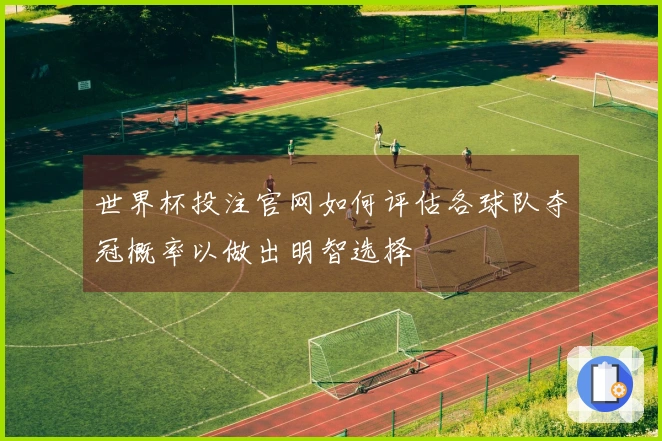 世界杯投注官网如何评估各球队夺冠概率以做出明智选择